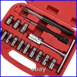 17Pcs Injector Seat Cutter Milling Cutter Set Universal Car Tool Kit