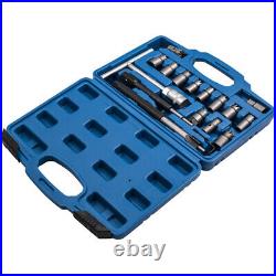 17pc Diesel Injector Seats Cutter Tool Kit For Mercedes-Benz CRD Storage Case UK