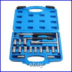 17pc Universal Diesel Injector Seat Cutter Set Universal Tool Kit for Vehicles