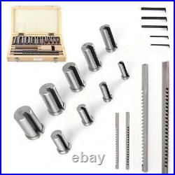 18 PCS Keyway Broach Set 1/8 3/16 1/4 3/8 HSS CNC Metalworking Cutter Tool kit