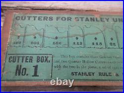 1800's Antique Vintage Stanley Universal Plane No. 55 Cutter Blades FULL Box Set