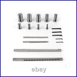 18Pcs Keyway Broach Kit Broaching Cutter Bushing Shim Set Metalworking Cut Tool