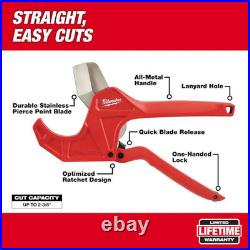 2-3/8 In. Ratcheting PVC Pipe Cutter with 2Pc Screwdriver Set (3-PC) 2-3/8 In. Ratcheting PVC Pipe Cutter with 2Pc Screwdriver Set (3-PC)