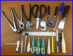 20pcs LEATHER CRAFT WORK COBBLER'S TOOL SET KIT Pliers Skiving Awl Punch Cutter