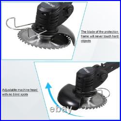21V Cordless Weed Wacker 10000RPM 2 Battery 5 Blade Grass Trimmer Kit