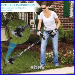 21V Cordless Weed Wacker 10000RPM 2 Battery 5 Blade Grass Trimmer Kit