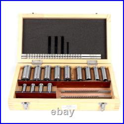 22 PCS HSS Keyway Broach Kit Metalworking Tool Broaching Cutter Bushing Shim Set