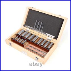 22PCS Keyway Broach Set Cutter+ Collared Bushing+ Shim Steel Metal Process Tool