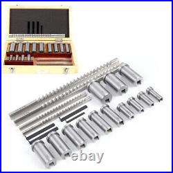 22pcs Keyway Broach Set Cutter+ Collared Bushing+ Shim Steel Metal Process Tool