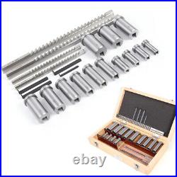 22pcs Keyway Broach Set Cutter+ Collared Bushing+ Shim Steel Metal Process Tool