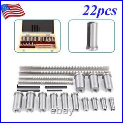 22x Keyway Broach Set Cutter+ Collared Bushing+ Shim Steel Metal Process Tool US