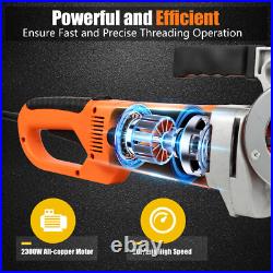 2300W Electric Pipe Threader Set 6 Dies 1/2 UP TO 2 Pipe Cutter Plumbing Tool 2300W Electric Pipe Threader Set 6 Dies 1/2 UP TO 2 Pipe Cutter Plumbing Tool