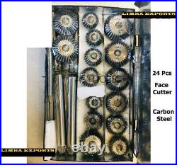 24 Pcs New Valve Carbon Steel Face HCS Cutter Set USA Shipping
