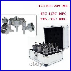 3-23PC TCT Hole Saw Drill Bit Set Carbide Tip Cutter Alloy Tool Stainless Steel