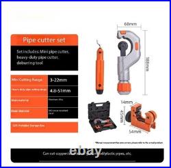 3-Piece Tube Cutter Set Mini Tube Cutter Deburring Tool Heavy-Duty Cutter