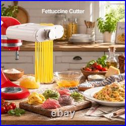 3-in-1 Pasta Roller & Cutter Attachment Set for KitchenAid Mixers Kitchen Tool