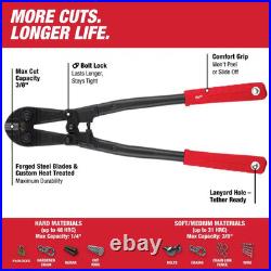 30 In. Bolt Cutter with 1/2 In. Max Cut Capacity With 18 In. Bolt Cutter with 3/8