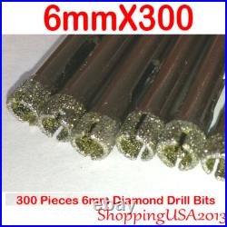 300Pcs 6mm Diamond Coated Drill Bit Set Hole Saw Cutter Metal Tool Glass Tile