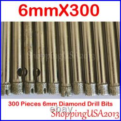 300Pcs 6mm Diamond Coated Drill Bit Set Hole Saw Cutter Metal Tool Glass Tile