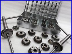 33 x VALVE SEAT CUTTER SET HIGH CARBON STEEL 1.1/8 TO 2.1/8 45 DEG TARRIF PAID