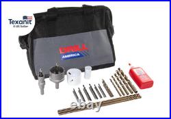 35 Pc Locksmith Tool Kit Hole Cutter, Drill & Tap Set WithPopular Hole Saws, Cut