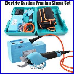 36V Electric Garden Pruning Shears 30mm Branch Scissor Cutter Tool set Handheld