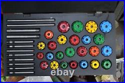 37x VALVE SEAT CUTTER SET CARBIDE TIPPED FOR CHEVY, FORD. GMC, CATERPILLAR, KOMATSU