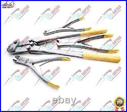 4 Pcs TC Pin Cutter & Wire Cutter Set of Orthopedic Instrument Stainless Steel