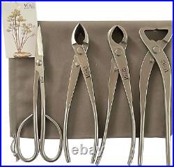 4-Piece Bonsai Tool Set, Concave Cutter, Knob Cutter, Trunk Splitter, Bonsai Scissor