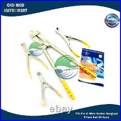 4 Pin & Wire Cutter Set T/c Jaw Orthopedic Surgical Pliers Veterinary Special OM