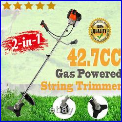 42.7CC Straight Shaft-String Trimmer Gas Power Weed Eater Brush&Cutter-Tool Hot