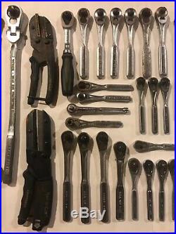 47 Craftsman ratchet tool lot includes breaker bars, flex heads, cutters & more