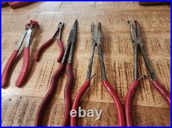 4pc MAC TOOL Cutter, Long Needle Nose Pliers hose grip Set with Bonus plug wire
