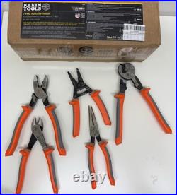 5 Piece Orange Insulated Tool Set Pliers Screwdrivers Wire Strippers 1000V Rated