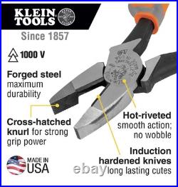 5 Piece Orange Insulated Tool Set Pliers Screwdrivers Wire Strippers 1000V Rated