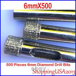 500X 6mm Diamond Coated Drill Bits Set Hole Saw Cutter Tool Glass Marble Ceramic