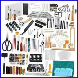 509 Pieces Leather Working Tool Set with an Instructions, Punch Cutter Tools