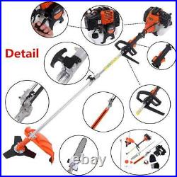 52 cc Petrol Hedge Trimmer Set Chainsaw Brush Cutter Pole Saw Outdoor Tools