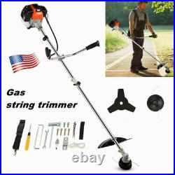52cc 2-in-1 Straight Shaft-string Trimmer Gas Power Weed Eater Brush&cutter-tool