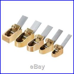 5PCS Woodworking Plane Cutter Set Curved Sole Metal Brass Tool for Violin Cello