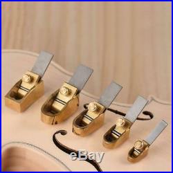 5PCS Woodworking Plane Cutter Set Curved Sole Metal Brass Tool for Violin Cello