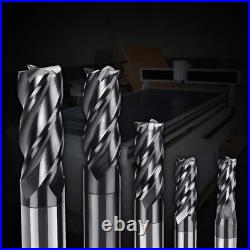 5pcs 4 Flutes End Mill Set Tungsten Steel Milling Cutter Tool 5-12mm -10set
