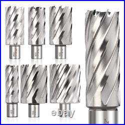 6 PCS Annular Cutter Set HSS Magnetic Drill Bits 3/4'' Weldon Shank 2 Depth