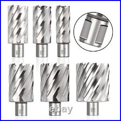 6 PCS Annular Cutter Set HSS Magnetic Drill Bits 3/4'' Weldon Shank 2 Depth