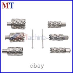 6 Pack HSS Magnetic Drill Bits Universal Shank 2 Depth Annular Cutter Set