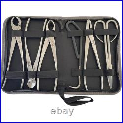 6-Piece Bonsai Tool Set, Concave Cutter, Knob Cutter, Jin Pliers, Wire Cutter, Bon