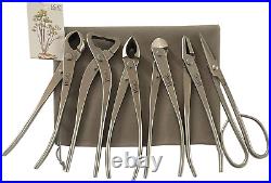 6-Piece Bonsai Tool Set, Knob Cutter, Trunk Splitter, Concave Cutter, Wire Cutter, Ji