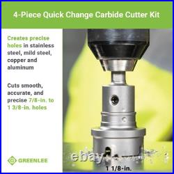 655 4-Piece Quick Change Carbide-Tipped Hole Cutter Set, 7/8 1-3/8 655 4-Piece Quick Change Carbide-Tipped Hole Cutter Set, 7/8 1-3/8
