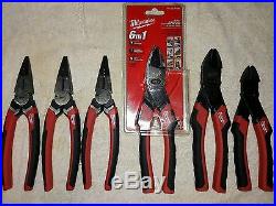 6pc Set- Milwaukee Cutters & Needle Nose Strippers