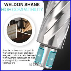 thumbnail interactive-video image 1 of 13-Piece HSS Annular Cutter Set – 3/4″ Weldon Shank, 7/16″ To 1-1/16″ – Perfect For Magnetic Drills 1 of 6